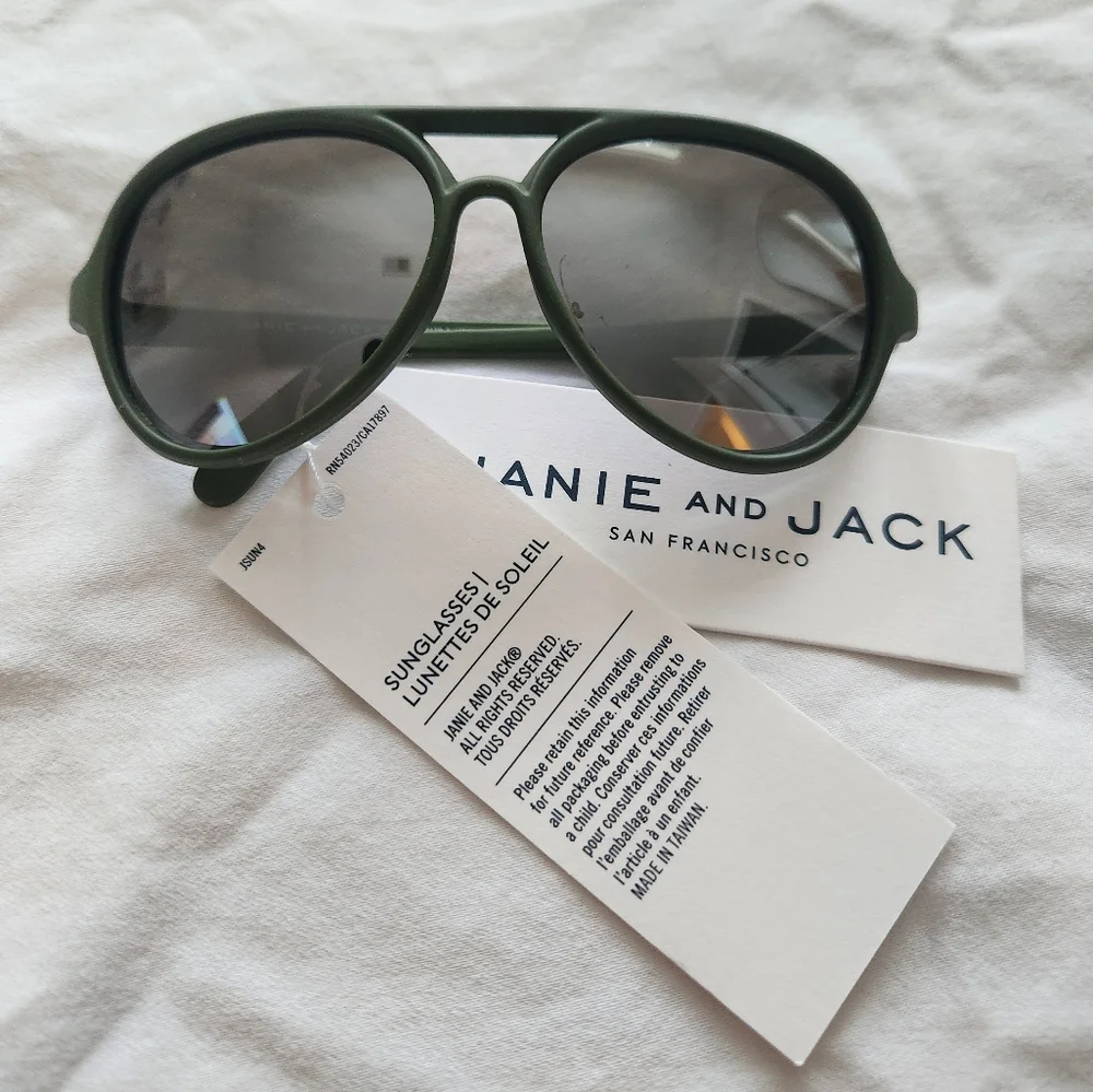 Janie and Jack Green Sunglasses- 0-2 Years